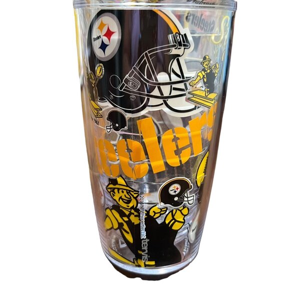 Tervis Insulated Tumbler Cup Pittsburgh Steelers NFL 16 oz Football Helmets - Picture 3 of 4